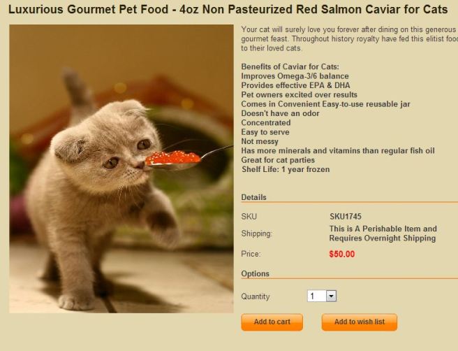 Cat caviar