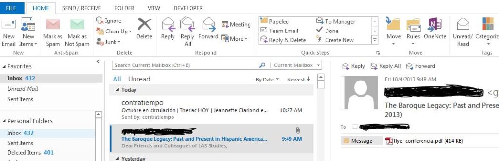 MS Outlook 2013