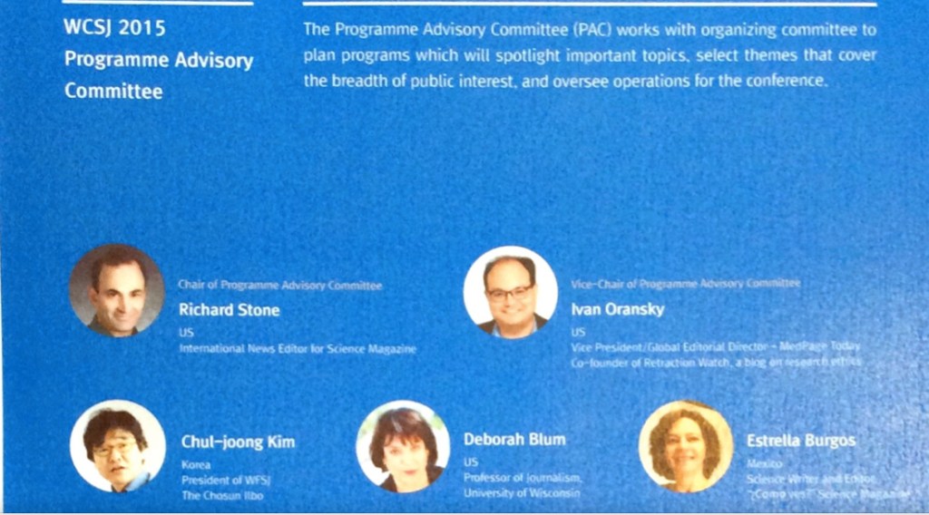 The Silence of the Shams: #WCSJ2015 Falsely Reported Sir Tim&nbsp;Hunt